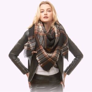 Fashion Apparel Square Plaid Blanket Scarf